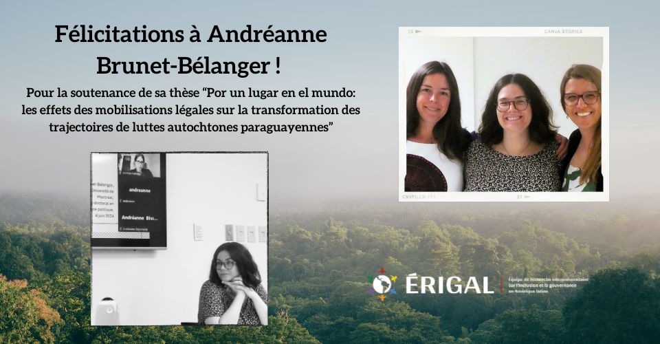Andréanne Brunet-Bélanger soutient avec succès sa thèse doctorale !